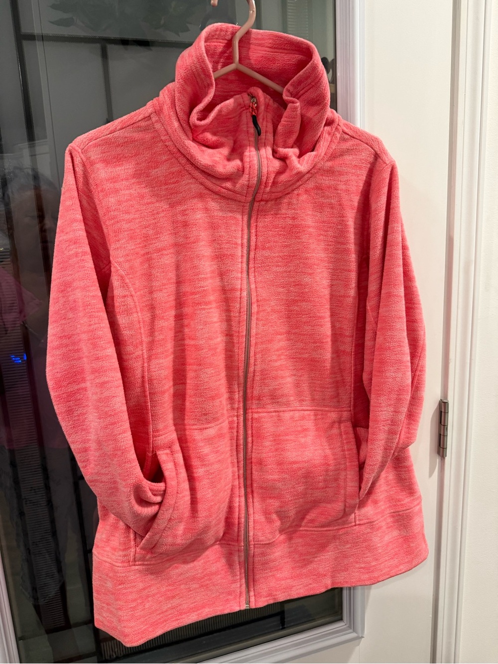 Calvin Klein Coral Zip-Up Bomber Jacket